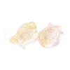 Transparent Spray Painted Glass Beads X1-GLAA-I050-10F-2
