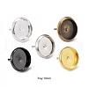 100Pcs 5 Colors Brass Ear Stud Settings KK-LS0001-17-2