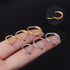 316L Surgical Stainless Steel Micro Pave Clear Cubic Zirconia Cross Hoop Nose Rings WG5C217-06-1