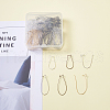 Brass Hoop Earrings Findings Kidney Ear Wires KK-TA0007-10-13
