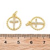 Brass Micro Pave Cubic Zirconia Pendants KK-C092-21A-G-3