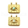 304 Stainless Steel Pave Natural Amazonite Pendants STAS-K263-81G-01-1