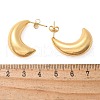 Moon 304 Stainless Steel Stud Earrings for Women EJEW-M079-01G-3