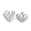 Heart 304 Stainless Steel Stud Earrings for Women EJEW-L272-033P-02-2