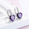 Brass Cubic Zirconia Clip-on Earrings WGDCDFF-09-1