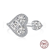 Rhodium Plated 925 Sterling Silver Birthstone Ring RJEW-F150-52P-6