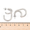304 Stainless Steel Two-layer C-Shaped Stud Earrings EJEW-Z098-18P-5
