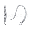 Anti-Tarnish Rhodium Plated 925 Sterling Silver Earring Hooks STER-K168-096P-6