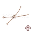 925 Sterling Silver Box Chain with Stop Beads and Loops STER-Z001-110RG-3