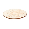 Basswood Carved Round Cup Mats DJEW-M006-03-3