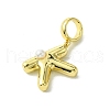 Rack Plating Brass with ABS Plastic Pearl European Dangle Charms KK-G501-02K-G-2