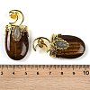 Natural Tiger Eye Pendants G-L524-17G-08-3