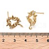 Brass Micro Pave Cubic Zirconia Studs Earring Findings KK-K364-07G-3