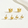 3 Pairs Fashionable Stainless Steel Butterfly & Dragonfly Stud Earrings VU6612-5