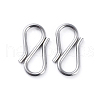 304 Stainless Steel S Hook Clasps STAS-G199-01P-1