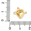 Brass Micro Pave Clear Cubic Zirconia Fruit Connector Charms KK-I276-15G-A02-3