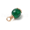 Copper Wire Wrapped Glass Pendants PALLOY-JF03408-5