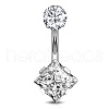 Clear Cubic Zirconia Belly Button Rings WG9960A-28-1