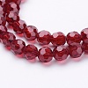 Faceted(32 Facets) Glass Round Beads Strands X-EGLA-J042-6mm-20-3