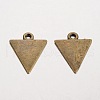 Triangle Tibetan Style Alloy Blank Tag Pendants X-PALLOY-K110-26AB-NR-1