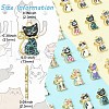 40Pcs 8 Colors Alloy Enamel Pendants ENAM-CJ0001-79-2
