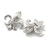 Brass Micro Pave Cubic Zirconia Charms KK-Q809-08P-2