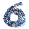 Dyed & Heated Natural Blue Aventurine Beads Strands G-C038-02D-3