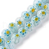 Handmade Millefiori Lampwork Beads Strands LAMP-G164-05I-1