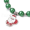 Christmas Theme Imitation Pearl Acrylic Bracelets for Women Girl BJEW-JB11173-3