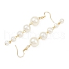 Glass Pearl Dangle Earrings EJEW-JE06463-02-5