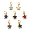 Brass Micro Pave Cubic Zirconia Pendants KK-P192-10-1