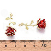 Brass Enamel Pendants KK-N268-86G-4