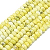 Natural Yellow Turquoise(Jasper) Beads Strands G-P575-A33-8x5mm-2