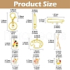 DIY Painting Theme Alloy Keychain Brooch Pin Making Kits DIY-YW0008-71-2