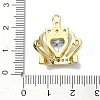Rack Plating Real 18K Gold Plated Brass Micro Pave Cubic Zirconia Pendants KK-B084-18G-3