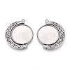 304 Stainless Steel Rotatable Pendant Cabochon Settings STAS-N114-01P-1