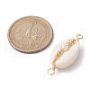 Natural Shell Copper Wire Wrapped Connector Charms PALLOY-JF02316-01-2