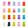 100Pcs 20 Colors Flatback Resin Cabochons RESI-PJ0001-02-1