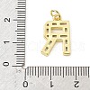 Brass Micro Pave Cubic Zirconia Pendants KK-V014-01G-18-3
