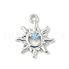 Brass Micro Pave Cubic Zirconia Charms KK-M326-20C-P-1