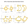 20Pcs 4 Style Alloy Open Back Bezel Pendants PALLOY-CJ0002-11-2