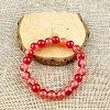 Glass Imitation Natural Agate Round Beaded Stretch Beaded Bracelets WG8D788-10-1