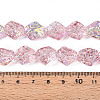 Transparency Electroplate Glass Beads Strands GLAA-T023-41A-03-4