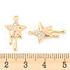 Brass Micro Pave Cubic Zirconia Pendants KK-E090-33G-3