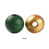 160Pcs 4 Colors Christmas Painted Natural Wood Round Beads WOOD-LS0001-01N-3