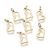 Ion Plating(IP) 304 Stainless Steel Charms STAS-H100-29G-2