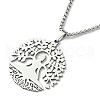Stainless Steel Pendant Necklaces NJEW-L117-03B-P-1