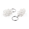 Natural Quartz Crystal Keychain KEYC-C050-01F-RS-2