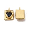 Rack Plating Brass Micro Pave Cubic Zirconia Charms KK-C013-04G-2