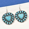 Alloy Synthetic Turquoise Dangle Earrings for Women EJEW-U053-11AS-3